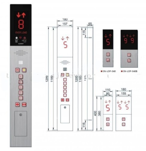 elevator lift car operating panel