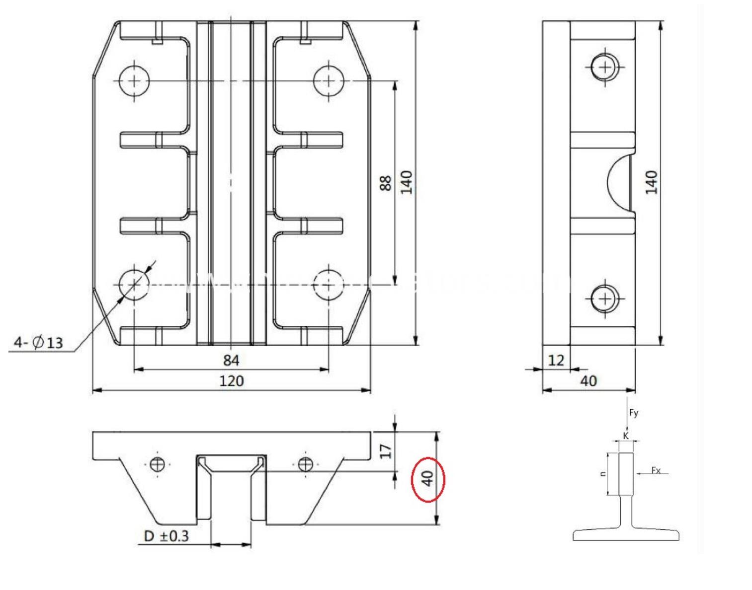 ThyssenKrupp elevator guide shoe – First Step Elevators